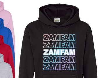 New Zamfam Hoodie Inspired Rebecca Cupcake Zamolo Youtuber Top Birthday Gift Trendy Kids Hoodie #EG Zamfam Hoody Cupcake Hoodie