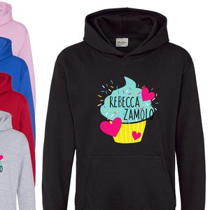 Zamfam Rebecca Cupcake Zamolo Youtuber Top Birthday Gift Trendy Kids Hoodie EG Zamfam Hoody Cupcake Hoodie image 1