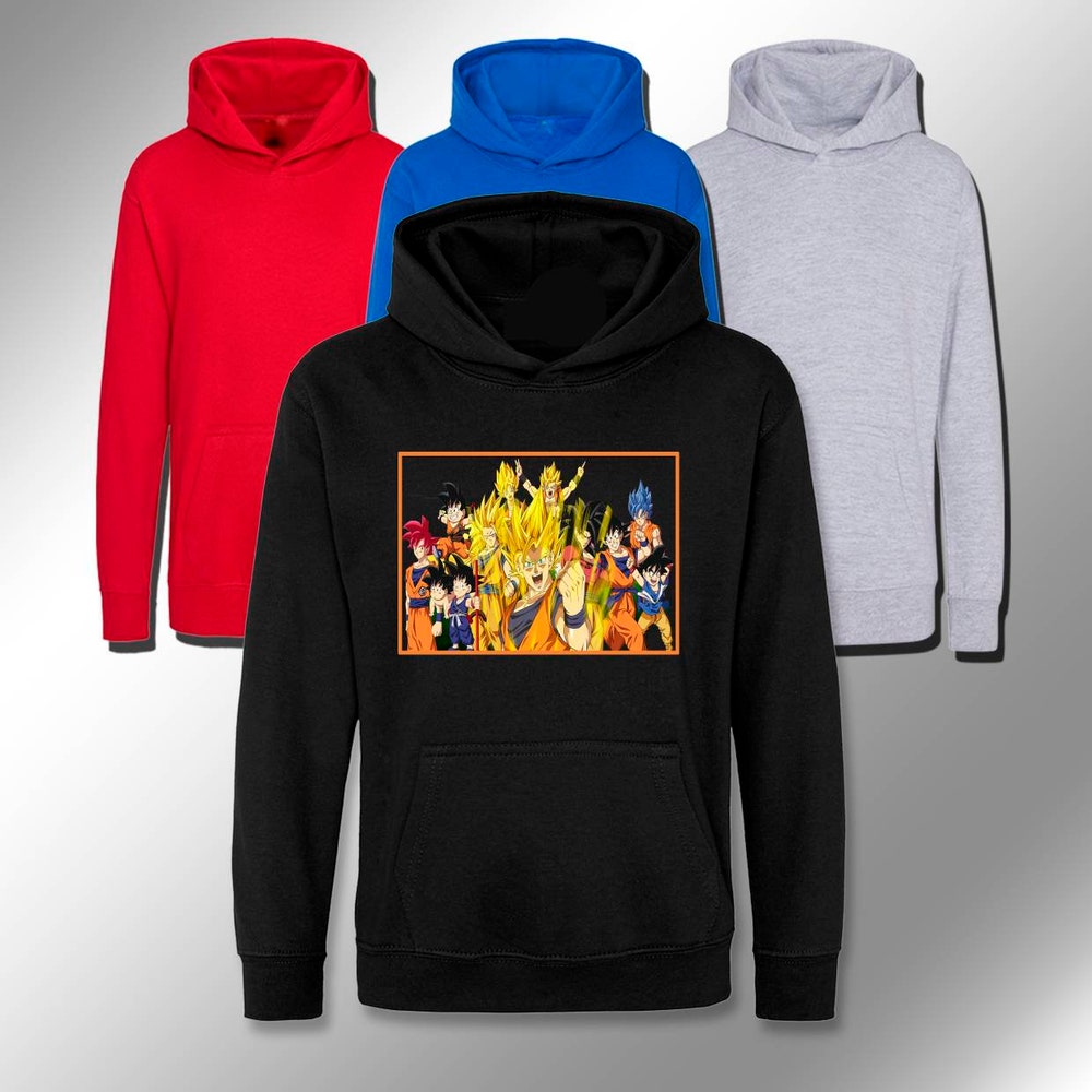 Goku Saiyan Hoodie Boys, Girls Hoodie, Winter Holidays Hoodie Sweater Gaming Hoodie Dragon Ball Christmas Hoodie Builderman Top Adult Hoodie Onlytee