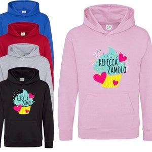 Zamfam Rebecca Cupcake Zamolo Youtuber Top Birthday Gift Trendy Kids Hoodie EG Zamfam Hoody Cupcake Hoodie image 4