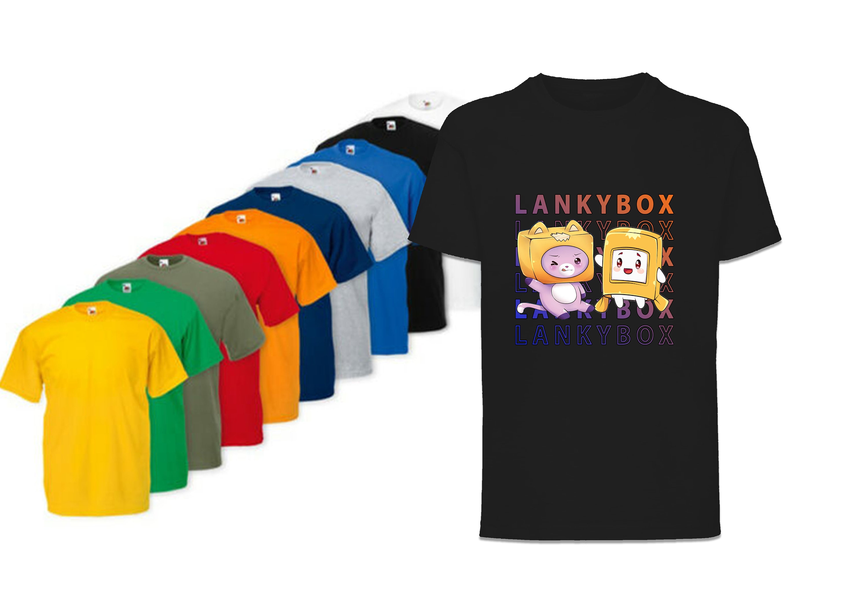 Kids Lankybox Inspired T-Shirt Funny Viral Youtuber Merch tee