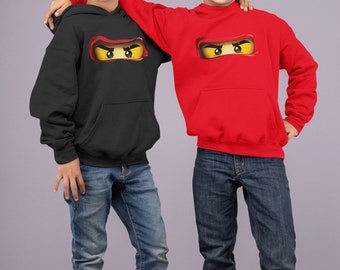 Bricks eyes kids hoody hoodie ninja top gift present idea boys Kids Childrens Boys hoodie Girls hoodie Funny Top Gift Present Idea Top go ey