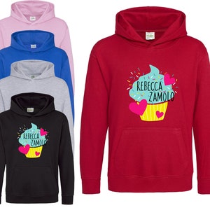 Zamfam Rebecca Cupcake Zamolo Youtuber Top Birthday Gift Trendy Kids Hoodie EG Zamfam Hoody Cupcake Hoodie image 5