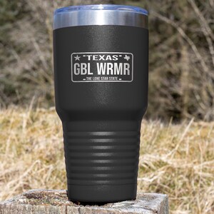 Custom Texas Plates Tumblers Wine Cups!