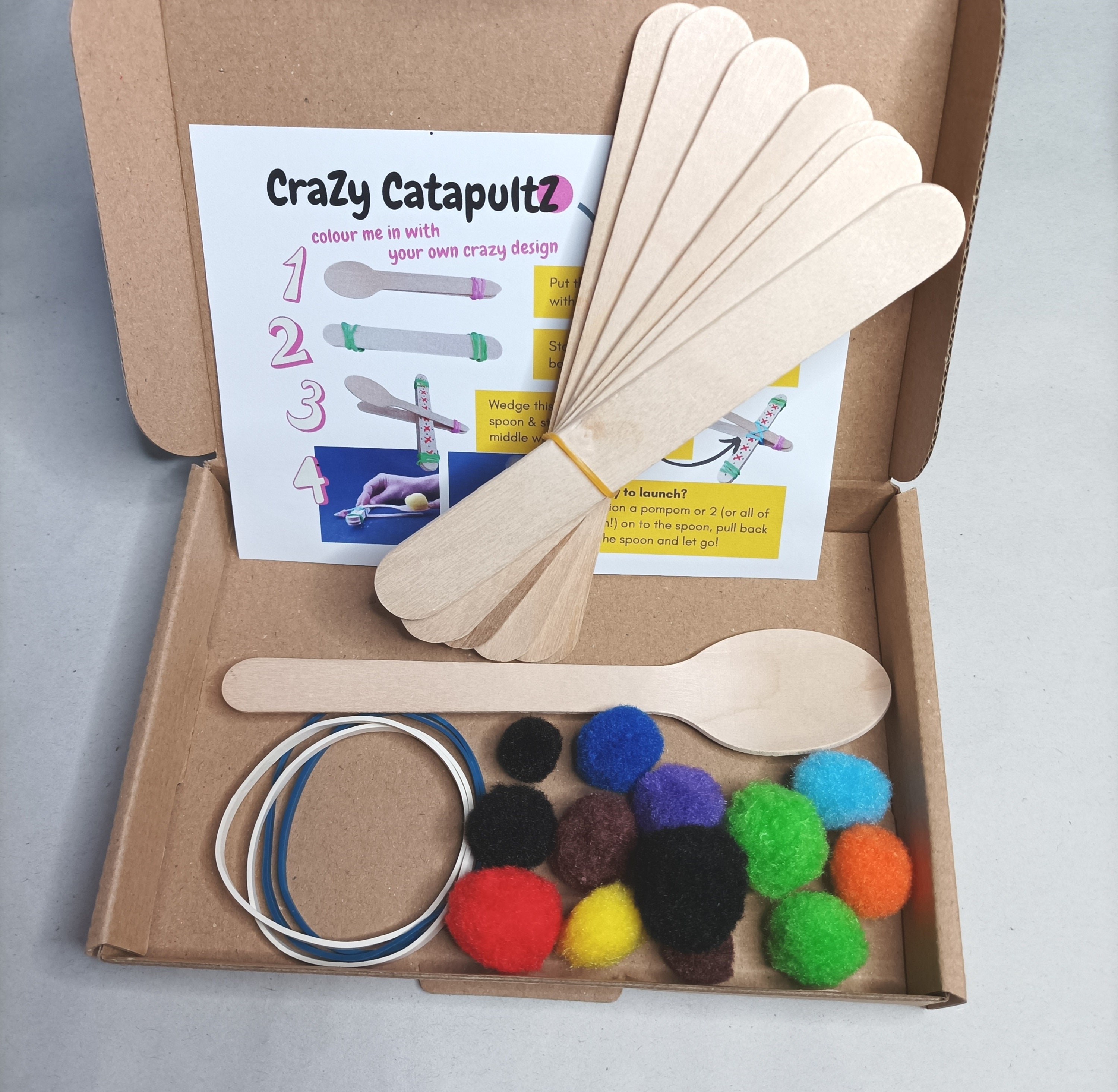 Pom-pom Catapults X 5 Kits Fun Science Experiment Kit Gift - Etsy UK