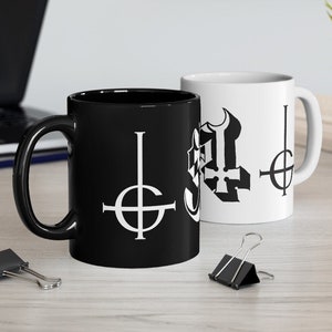 Ghost BC Mug 11oz ⎮ Black/White ⎮ Music Gifts ⎮ Music Mug ⎮ Gifts for Him ⎮ Gifts for Her ⎮ Metal Gift ⎮ Gift for Metalhead ⎮