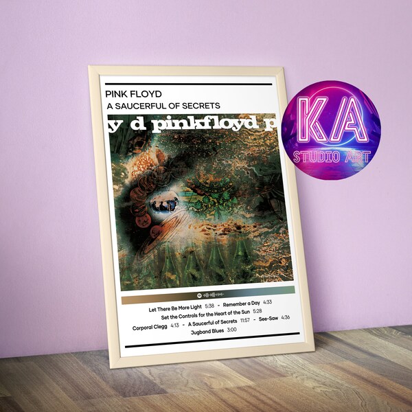 Pink Floyd Poster Print | A Saucerful of Secrets Poster | 4 Colors 1 Price | Album Cover Poster | Room Decor | Music Decor |