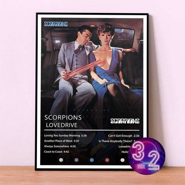 Scorpions Poster Print | Lovedrive Poster | Album Cover Poster | Room Decor | Music Gifts | Rock Poster | Scorpions Wall Decor |