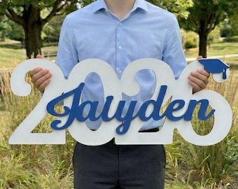Graduation Sign Senior 2027 | Custom Wooden Name Decor | Class Of 2027 Celebration Display