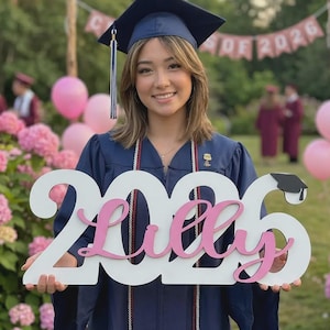 Letrero de graduación de madera personalizado para la clase de 2026, Kaitlyn - USCA