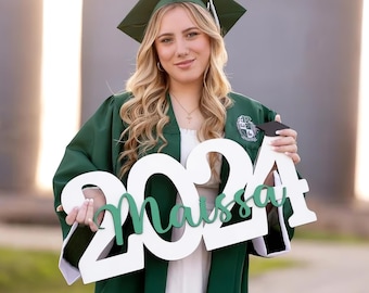 Graduation Sign 2026 Custom Senior Year Prop Class of 2026 Wooden Sign for Photos and Easter Decor - US