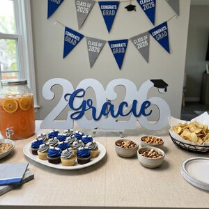 class of 2026 party backdrop with personalized name sign