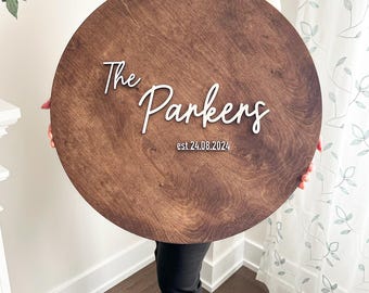 Wedding Guest Book Alternative Sign Round Wooden Sign with Names Unique Wedding Keepsake Guest Sign-In Board Custom Easter decor USCAW