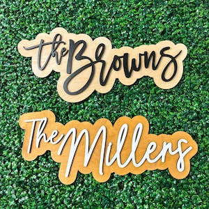 Custom Sign Personalized Wooden Name Sign | Last Name Wall Decor | Wedding Gift | Family Name Wood Sign | Home Gift | Custom Wood Sign