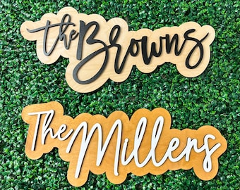 Personalized Last Name Wood Sign | Custom Family Name Wall Decor