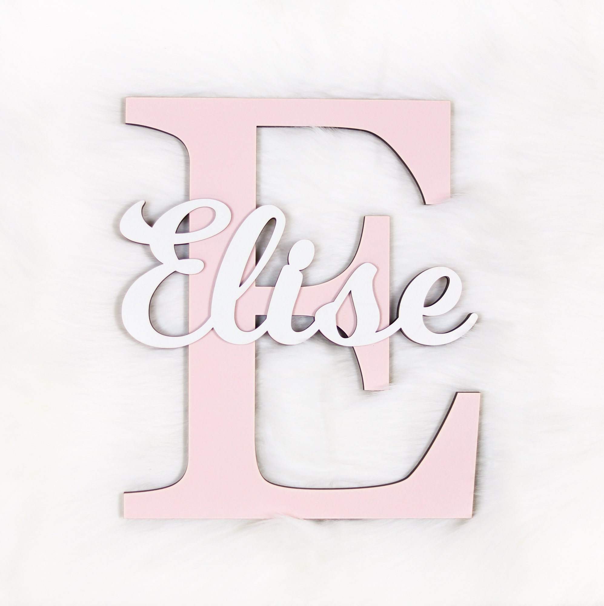 Custom Wooden Wall Name Sign Wood Big Letter Modern Nursery Bedroom Baby Boy Girl Decor Room Block Letter Gift For Kid - US Duties included
