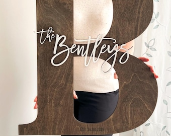 Wooden Letter Guestbook – Unique Wedding Sign Alternative - Thanksgiving and Easter decor - Family Reunion  -  USCAW