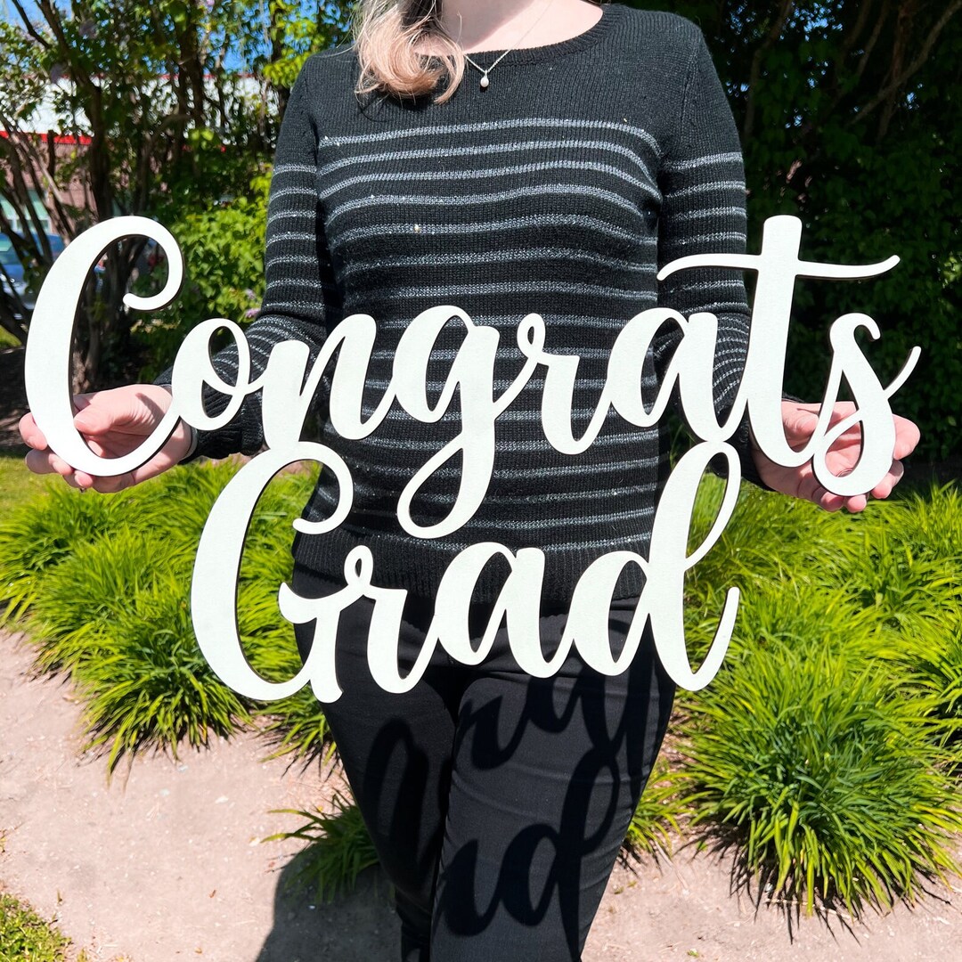 Congrats Grad Sign Personalized Congrats Grad Wood Sign | Personalized Graduation Gift - Etsy