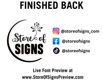 FINISHED BACK - Business Wood Letters Graduation Wedding Guest Books Custom Realtor Christmas for Kids US