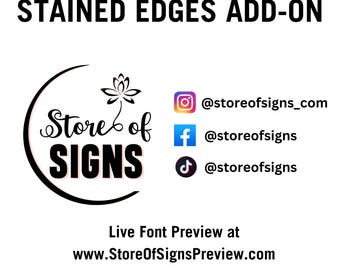 STAINED EDGES - Business Signs Wood Letters Graduation Gifts Wedding Guest Books Custom Signs Realtor Gifts Christmas Baby Gifts for Kids US