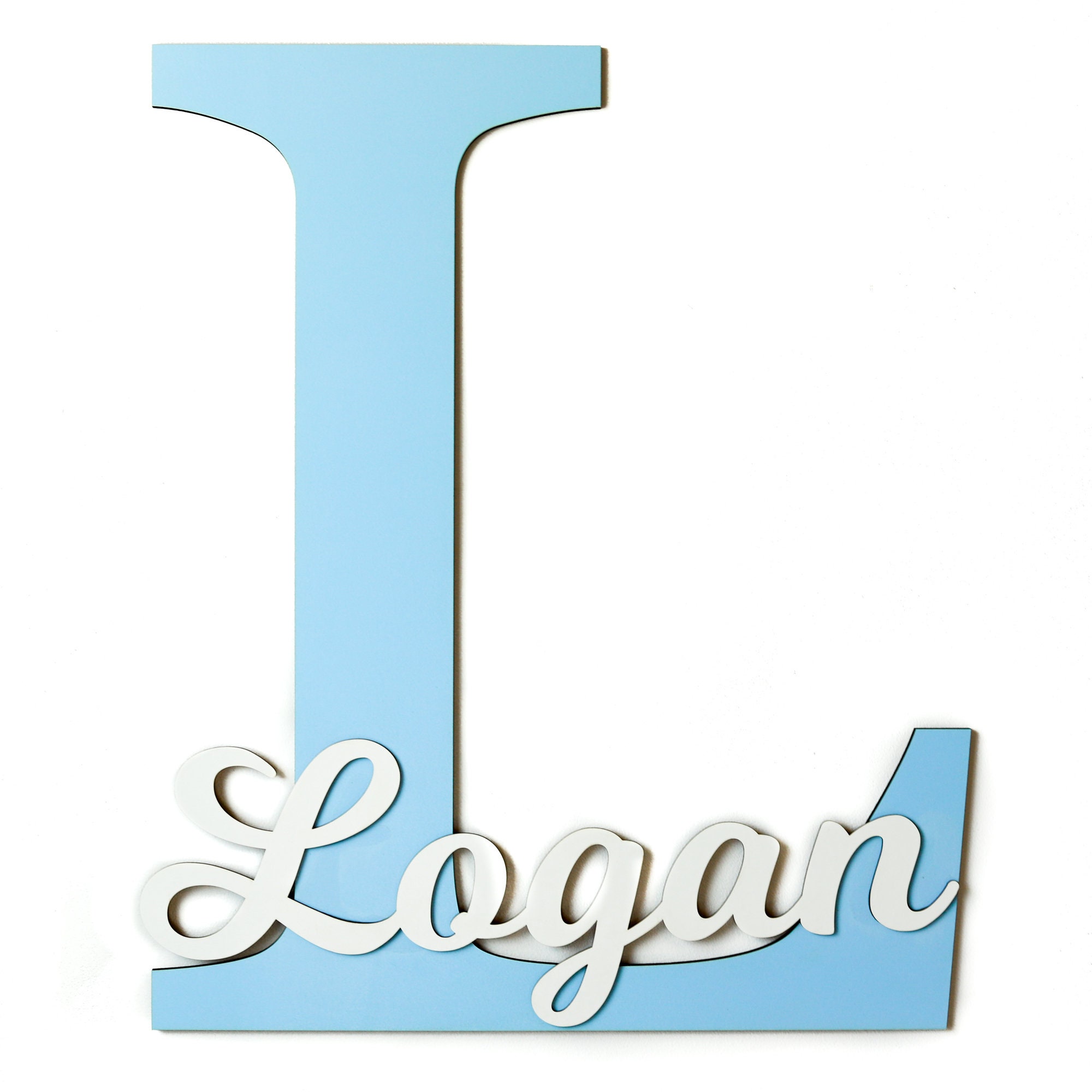 Custom Wooden Wall Name Sign Wood Big Letters Modern Nursery Etsy Canada