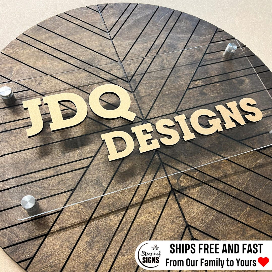 3D Laser Cut Logo Sign Custom Wooden Business Wall Decor - Etsy