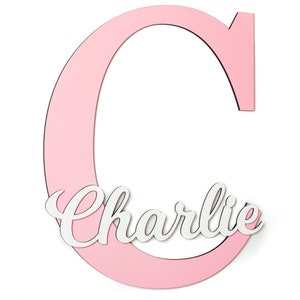 Custom wooden wall name sign wood big letters Modern Nursery Bedroom Baby Boys Girls Decor Sign Room block letter Christmas Gifts for kids