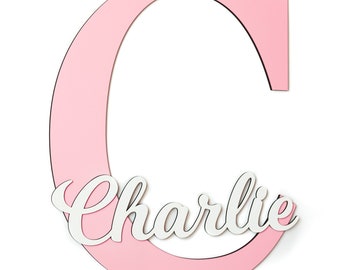 Custom wooden wall name sign wood big letters Modern Nursery Bedroom Baby Boys Girls Decor Sign Room block letter Christmas Gifts for kids