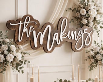 Established Sign Personalized Last Name Sign Layered Wood Family Surname Sign Custom Couple Wall Decor