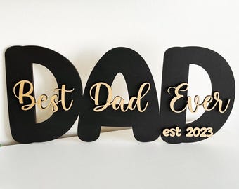 Personalized Wooden Dad Sign – Father's Day Gift