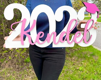 Graduation Sign 2026, Personalized Class of 2026 Sign, Senior 2026 Photo Prop, Grad Party Decor, Graduation Backdrop, Custom Grad Sign