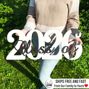 Custom Senior 2026 2027 Graduation Sign For Class Of 2026 Students For Last First Day Of School Photos Or Senior Year Celebration Keepsake