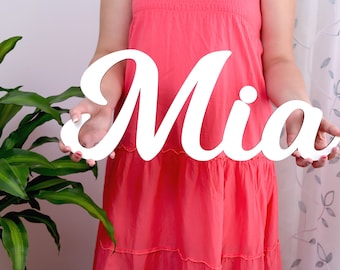 Custom Cursive Wooden Name Sign, Nursery Wall Decor
