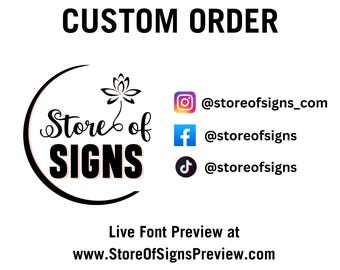 CUSTOM ORDER -  Business Signs Wood Letters Graduation Gifts Wedding Guest Books Custom Signs Realtor Gifts Christmas Gifts for Kids