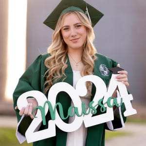 Graduation Gift For Her Grad name sign Senior 2025 2026 Graduation decoration Custom Cheer senior Sign For Graduation Grand Daughter Maissa
