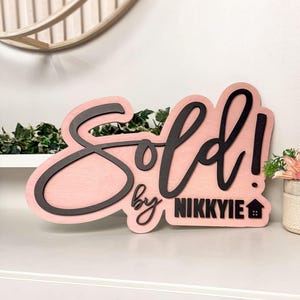personalized realtor sign sold by name wood decor