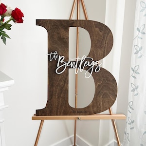 Wedding guestbook alternative wooden name sign wooden letters wedding signs wedding decorations custom wood sign last Family Reunion