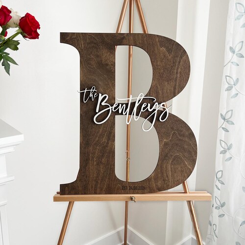 Wedding guestbook alternative wooden name sign wooden letters wedding signs wedding decorations custom wood sign last Family Reunion