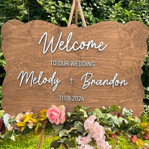 Wedding Decor, Wedding Sign, Custom 3D Wedding Welcome Sign, Wedding Welcome Sign, Personalized Wedding Sign, Sign for Wedding Entrance &lt;3