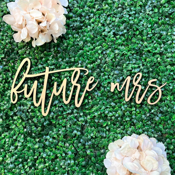 Future Mrs Sign Bridal Shower Backdrop Sign bridal backdrop sign miss to mrs wood sign Wedding Backdrop Wedding Bar Sign Fast