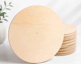 9 Inch Birch Mandala Blanks, Wood Circle Blanks, Unfinished Plywood Rounds for Dot Painting, DIY Crafts, Laser Engraving