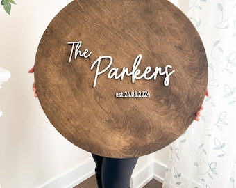 Wedding Signs Wedding Guest Book Alternative Last Name Wood Sign Family Name Wooden Sign Wedding Date For The Couple Family Reunion -CAUSW