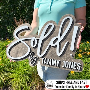 Closing Sign Sold Sign Real Estate Agent Custom Just Sold Key Realtor Marketing Sign Personalized Real Estate Closing Gift We Got Keys Sign
