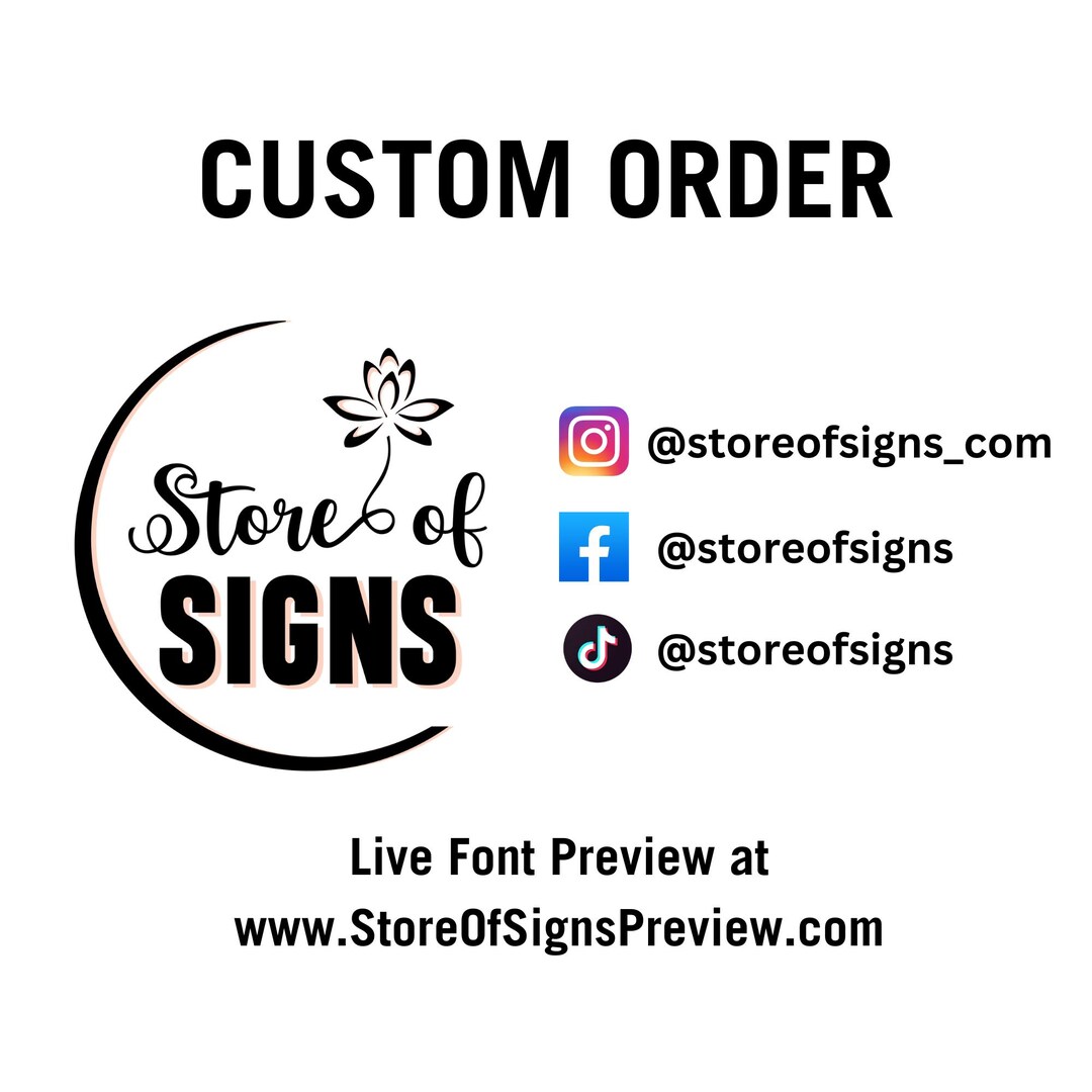 Custom Order - Wooden Sign Design Change - Etsy