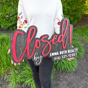 personalized real estate sold sign for social media photo