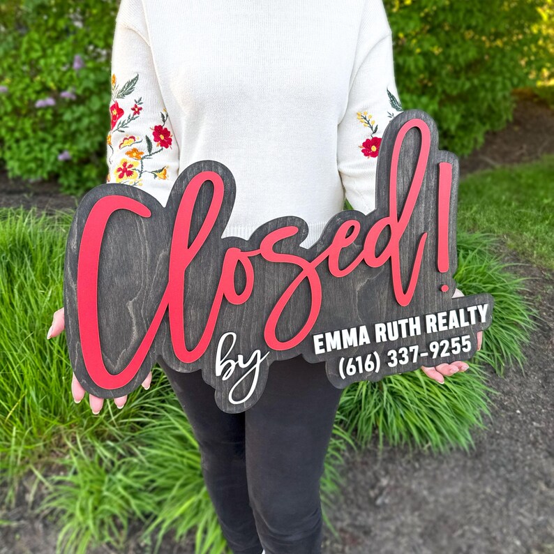 personalized real estate sold sign for social media photo