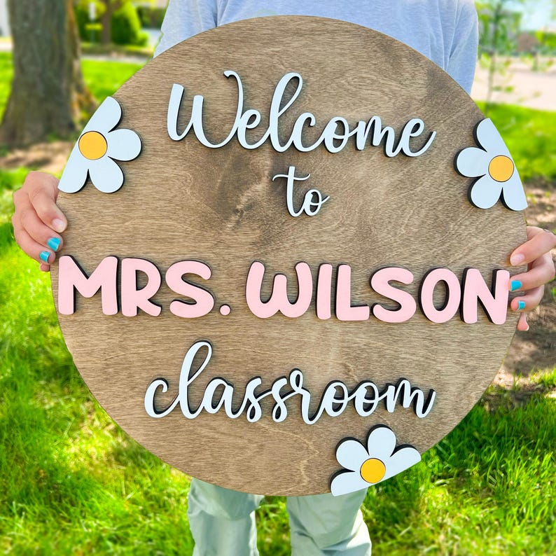 Personalized Teacher Classroom Sign – Custom Door Decor - Etsy