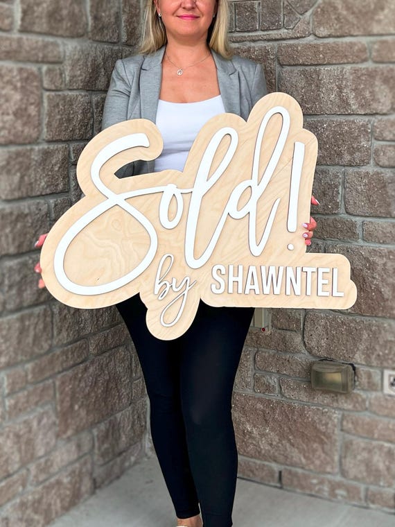 Realtor Sign, Realtor Sold Sign, Real Estate Sign, Realtor Key Sign, Sold Sign, Realtor Marketing, Sold Key - US