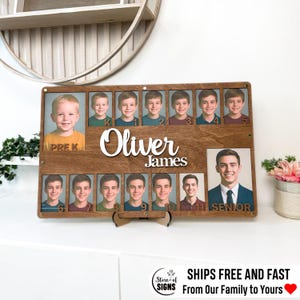 Pre K to Graduation School Picture Frame School Years Photo Frame, Personalized Grade School Photo Frame, Senior Picture Gift
