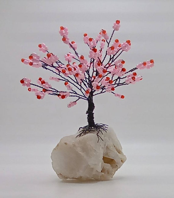 Medium Cherry Blossom Wire Tree Sculpture Valentines Mother’s Day Gift or Remembrance Gift